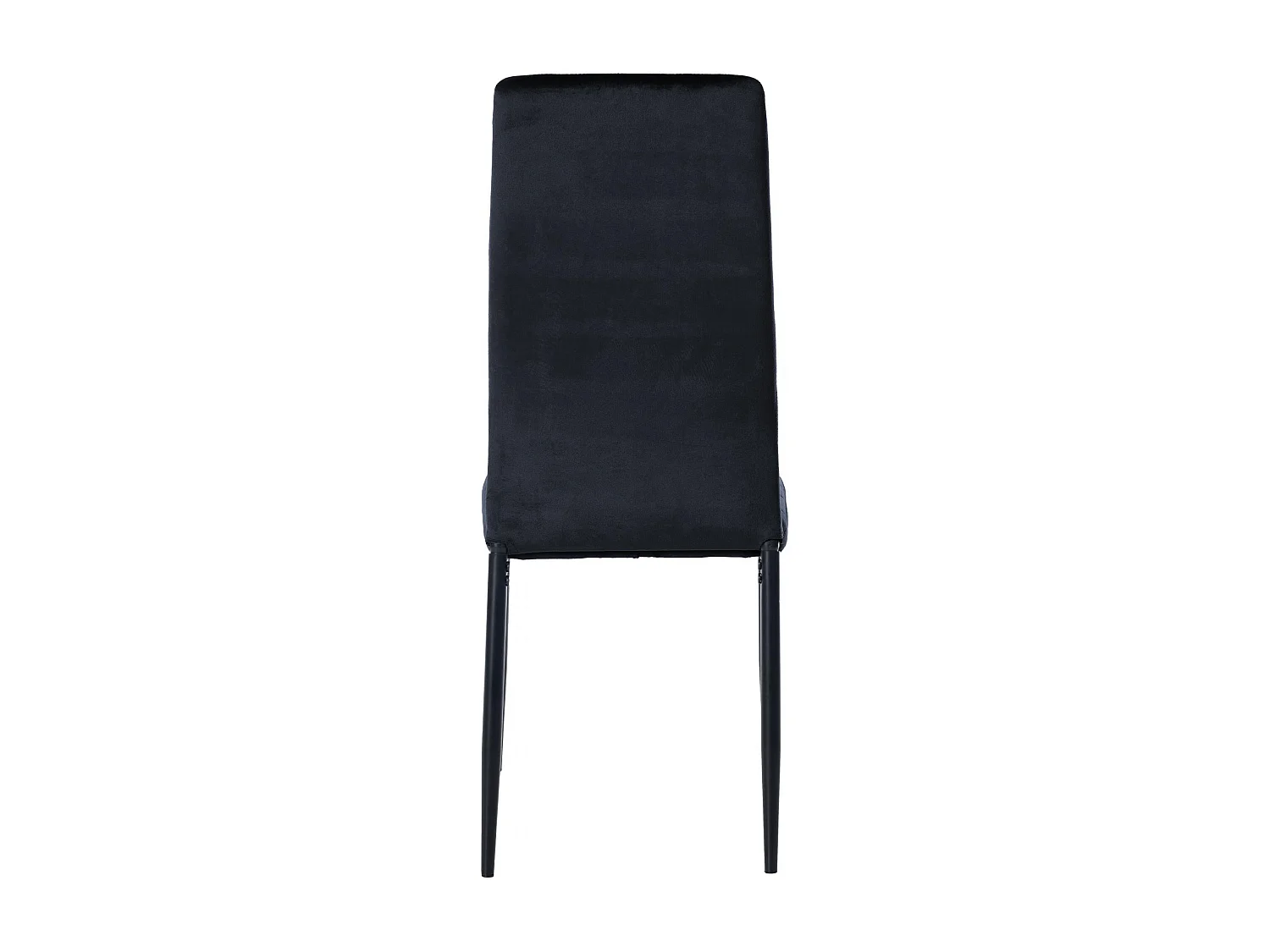 Lot de 4  chaise salle à manger - Velours - Noir - Mayfair