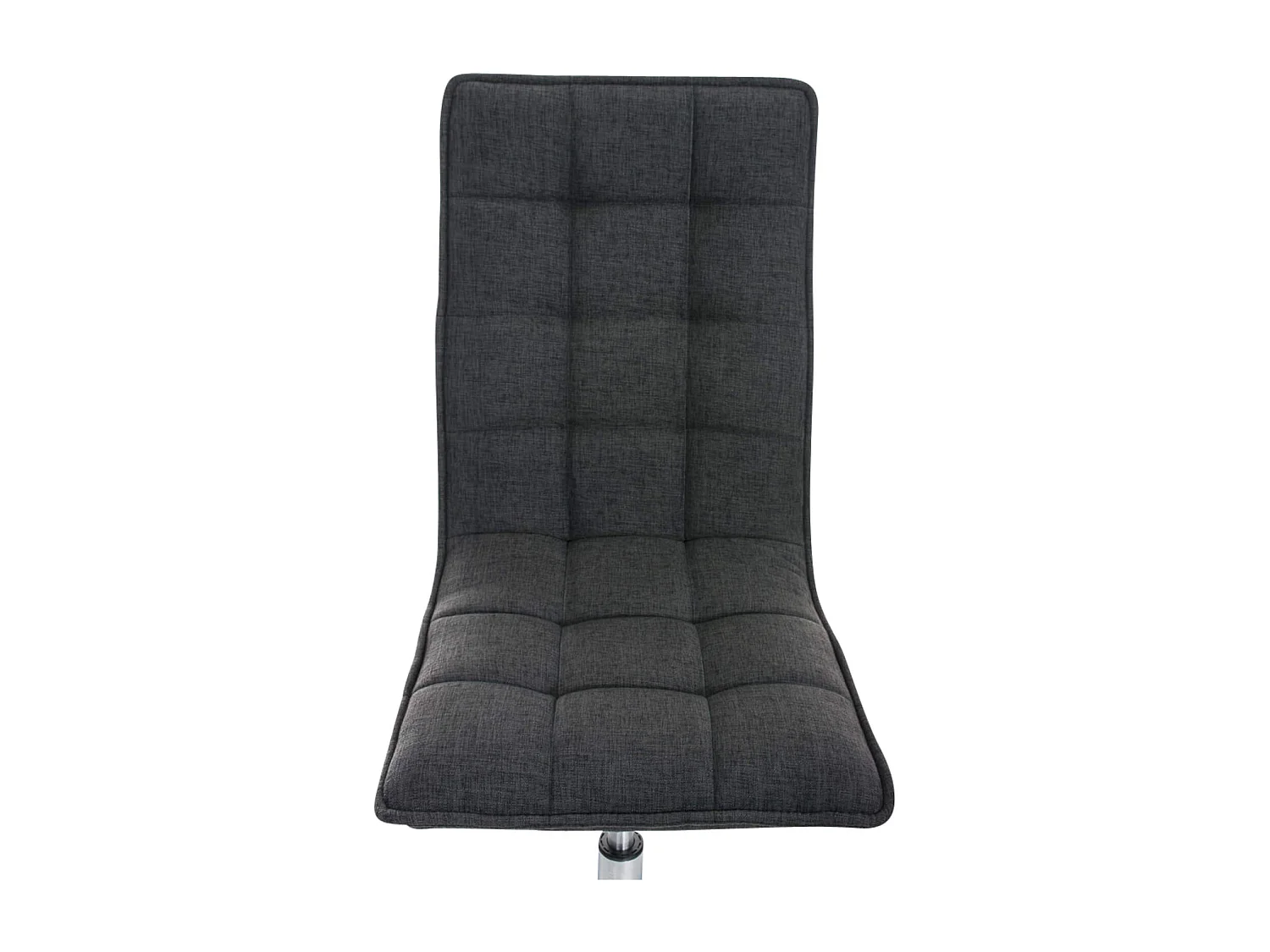 Lot de 2  chaise salle à manger - Tissu & Chrome - Gris foncé - Peking