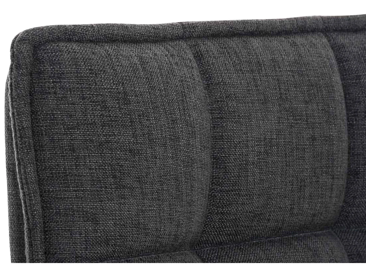 Lot de 2  chaise salle à manger - Tissu & Chrome - Gris foncé - Peking