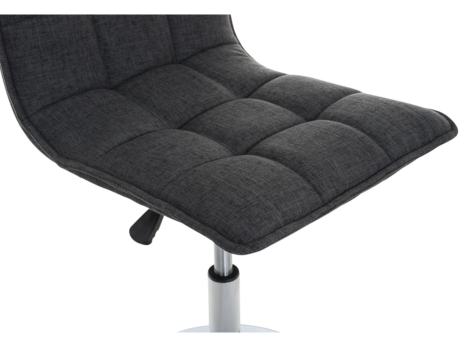 Lot de 2  chaise salle à manger - Tissu & Chrome - Gris foncé - Peking