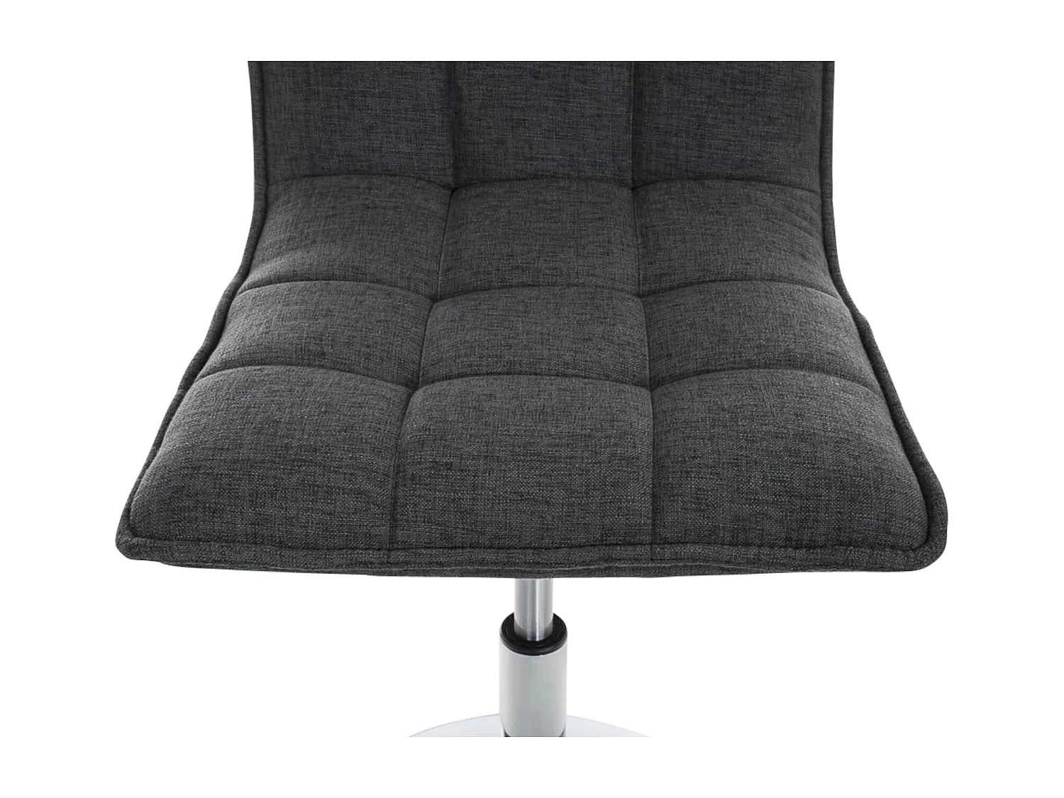 Lot de 2  chaise salle à manger - Tissu & Chrome - Gris foncé - Peking