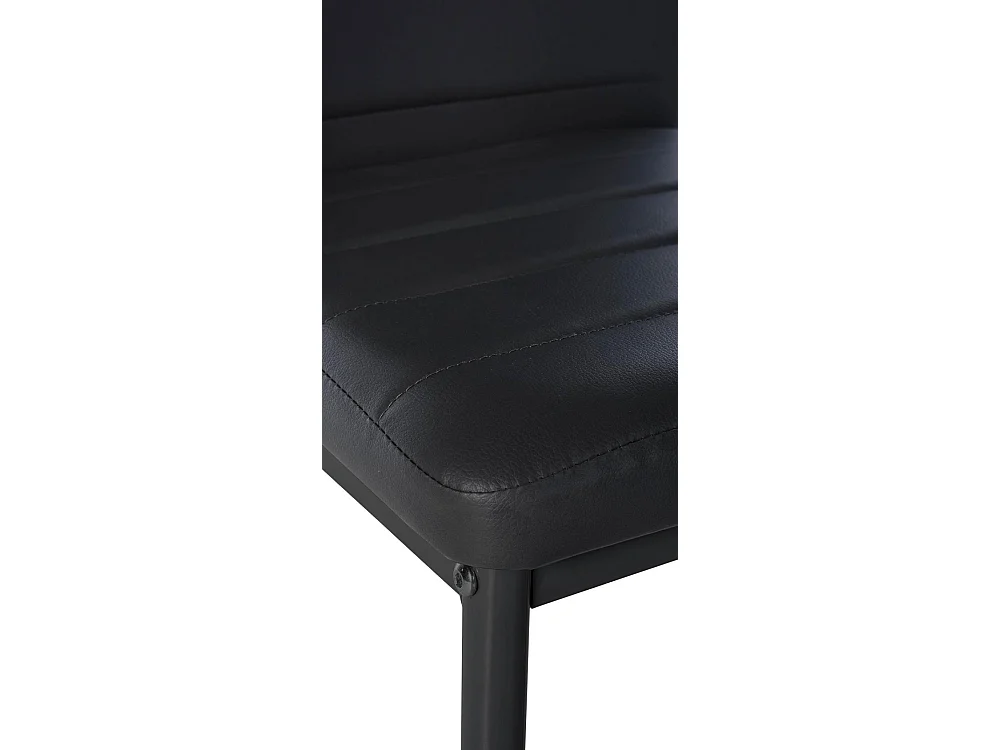 Lot de 6  chaise salle à manger - Similicuir - Noir - Mayfair