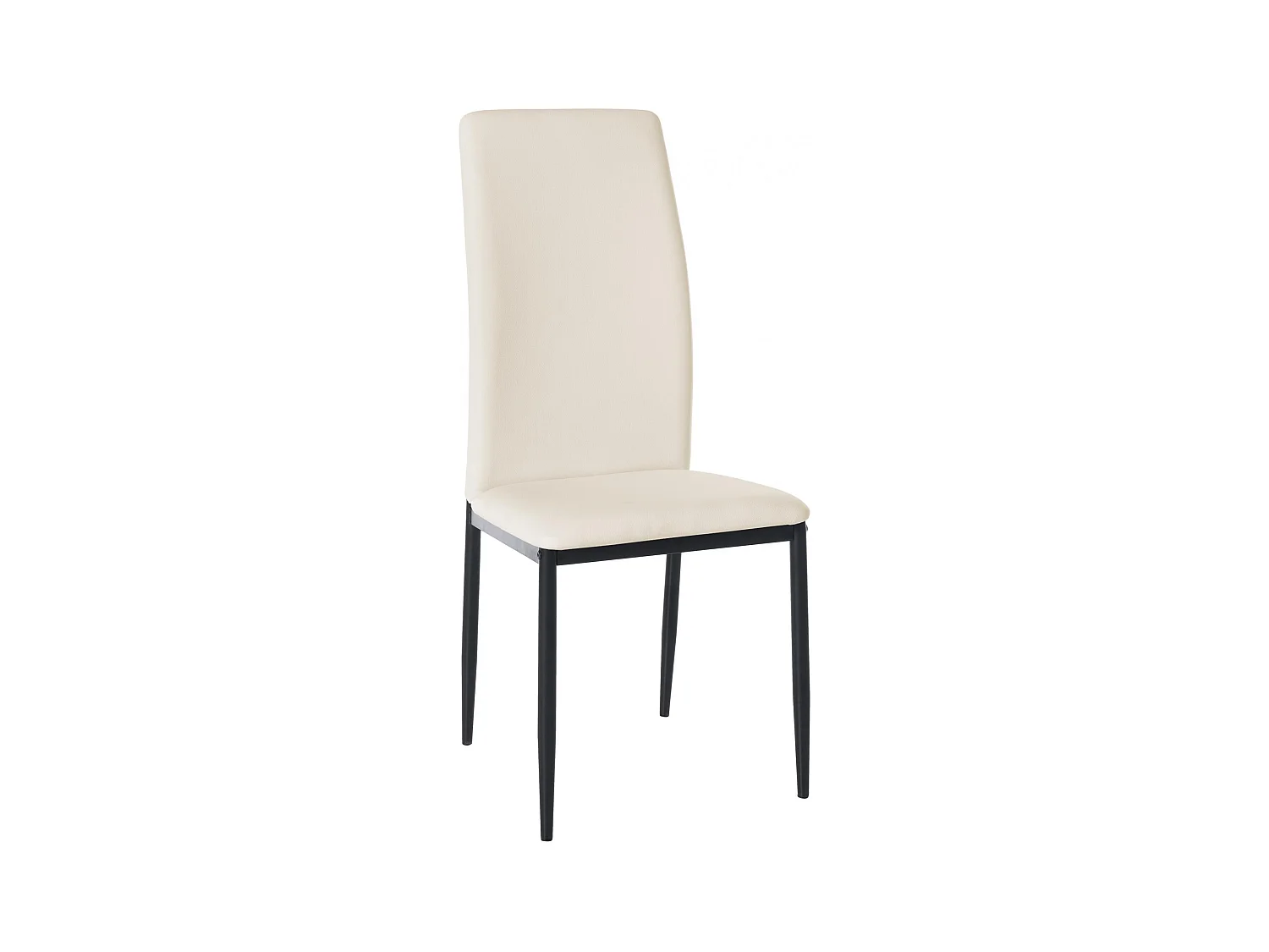chaise salle à manger - Similicuir - Crème - Savino