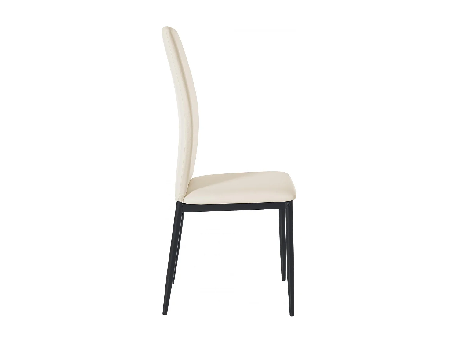 chaise salle à manger - Similicuir - Crème - Savino