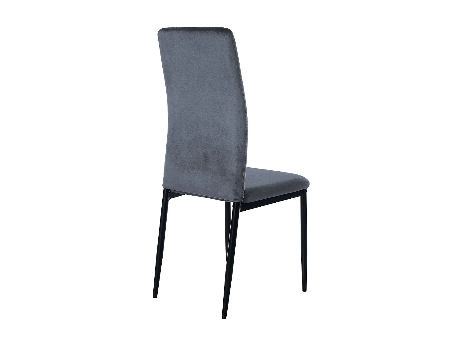 Lot de 4  chaise salle à manger - Velours - Gris clair - Savino