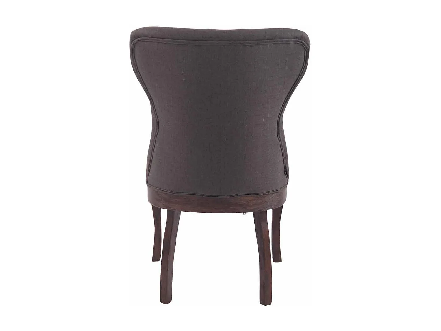 chaise salle à manger - Tissu & Noir - Gris foncé - Windsor