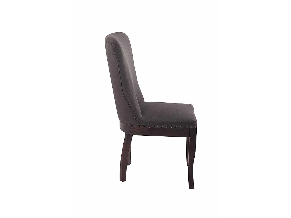 chaise salle à manger - Tissu & Noir - Gris foncé - Windsor