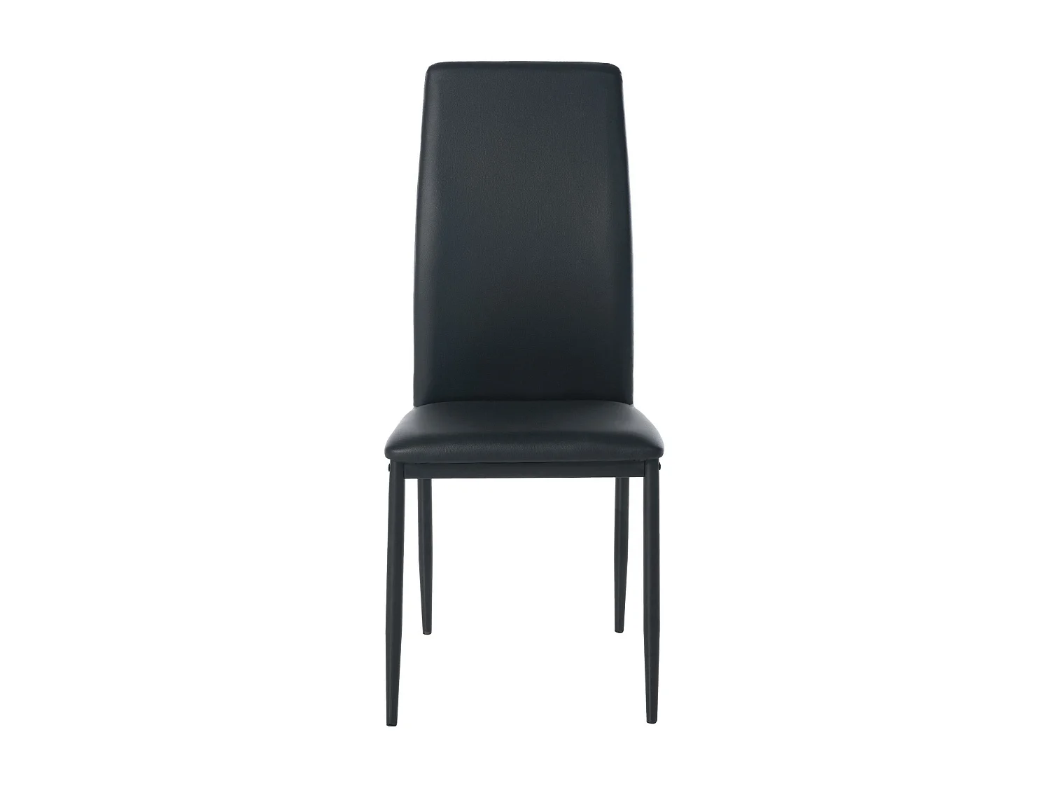 chaise salle à manger - Similicuir & Métal - Noir - Savino