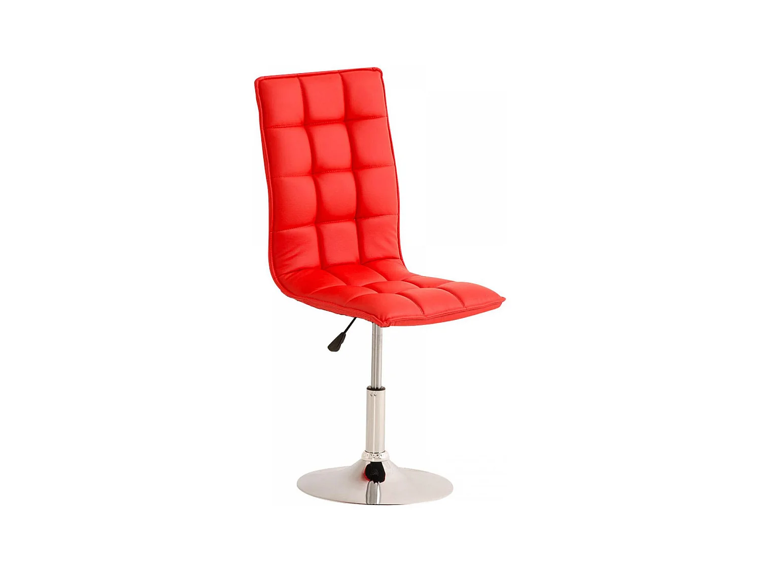 chaise salle à manger - Similicuir & Noir - Rouge - Peking