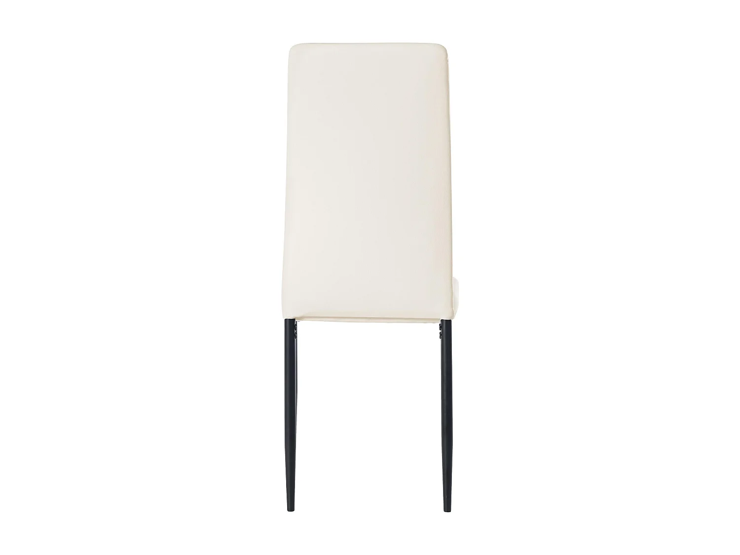 Lot de 6  chaise salle à manger - Similicuir - Crème - Savino