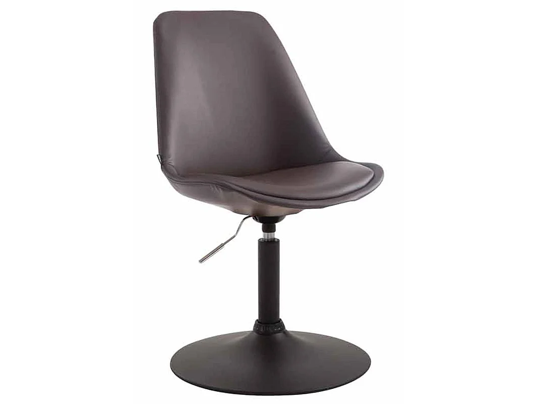 Lot de 4  chaise salle à manger - Similicuir & Noir - Marron - Maverick