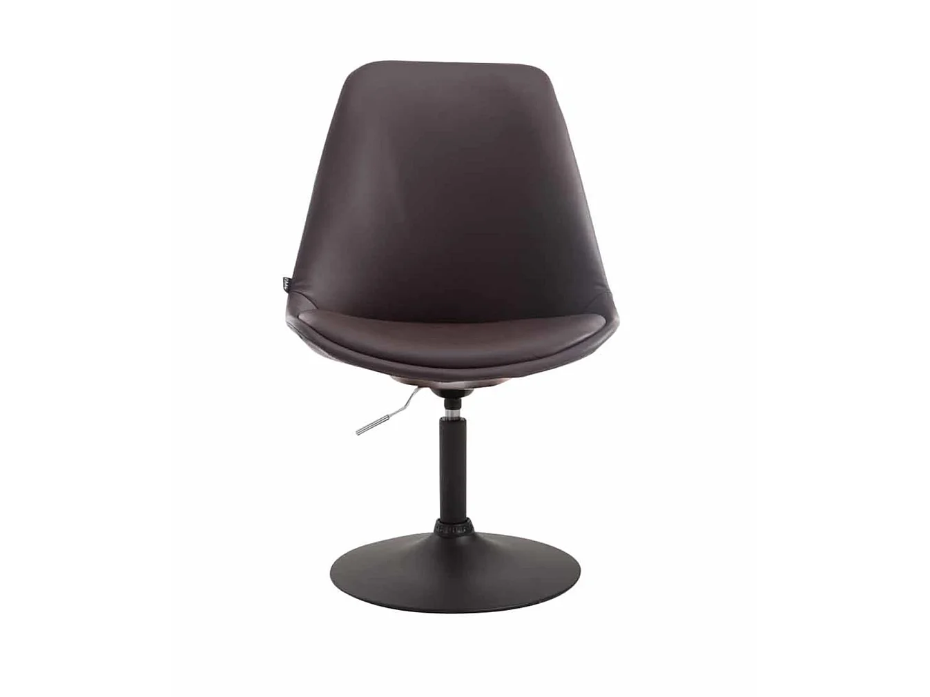 Lot de 4  chaise salle à manger - Similicuir & Noir - Marron - Maverick