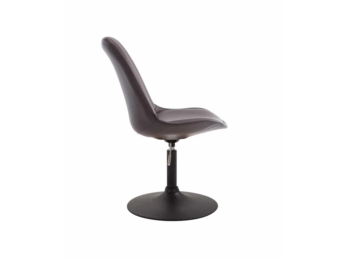 Lot de 4  chaise salle à manger - Similicuir & Noir - Marron - Maverick