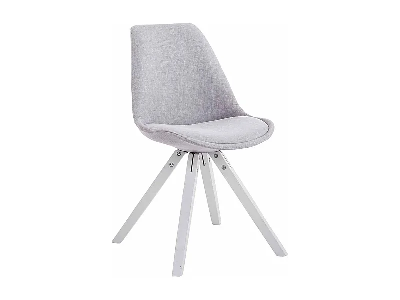 Eetkamerstoelen - Stof & wit - grijs - Toulouse