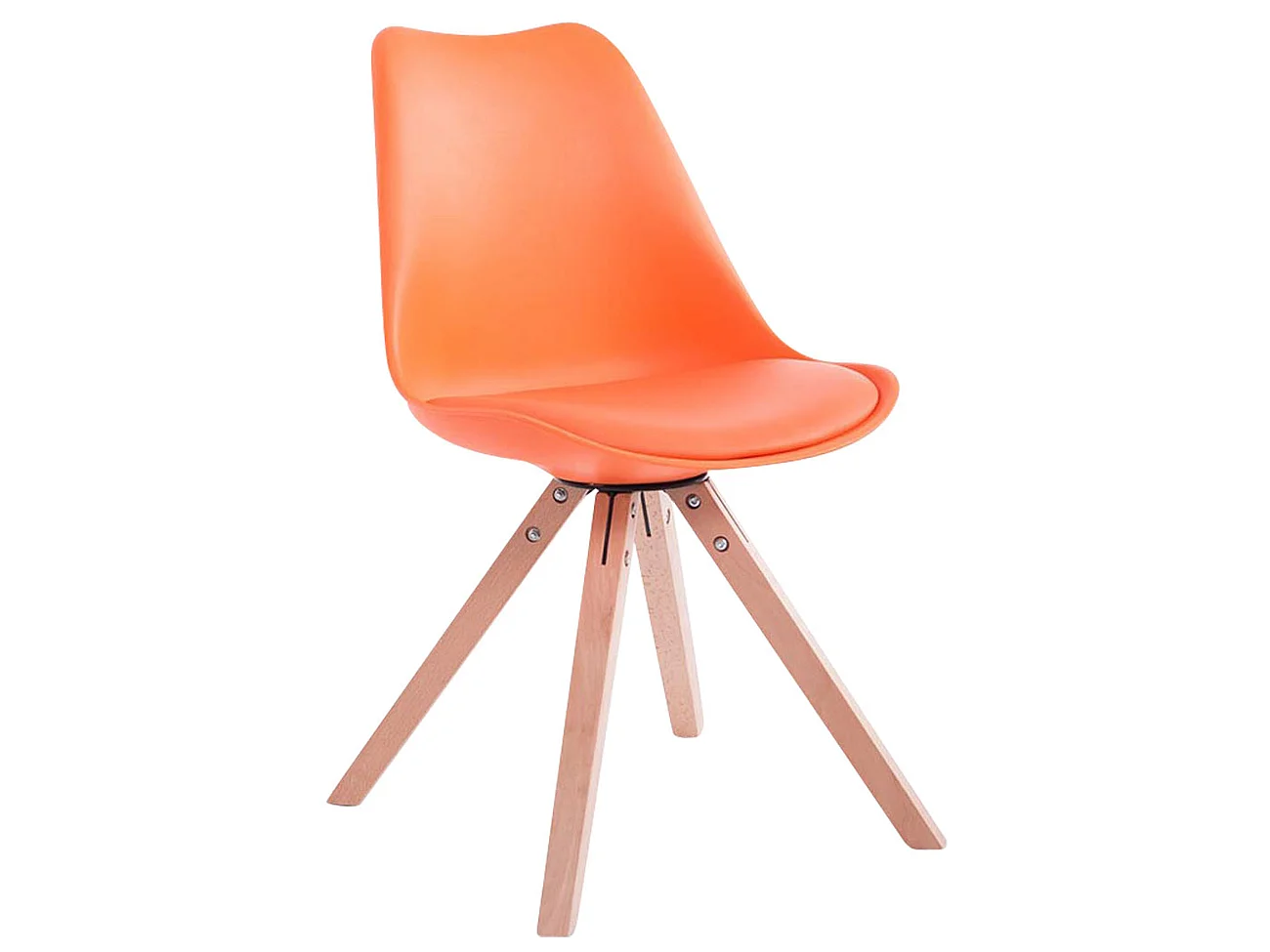 chaise salle à manger - Similicuir & Nature - Orange - Toulouse