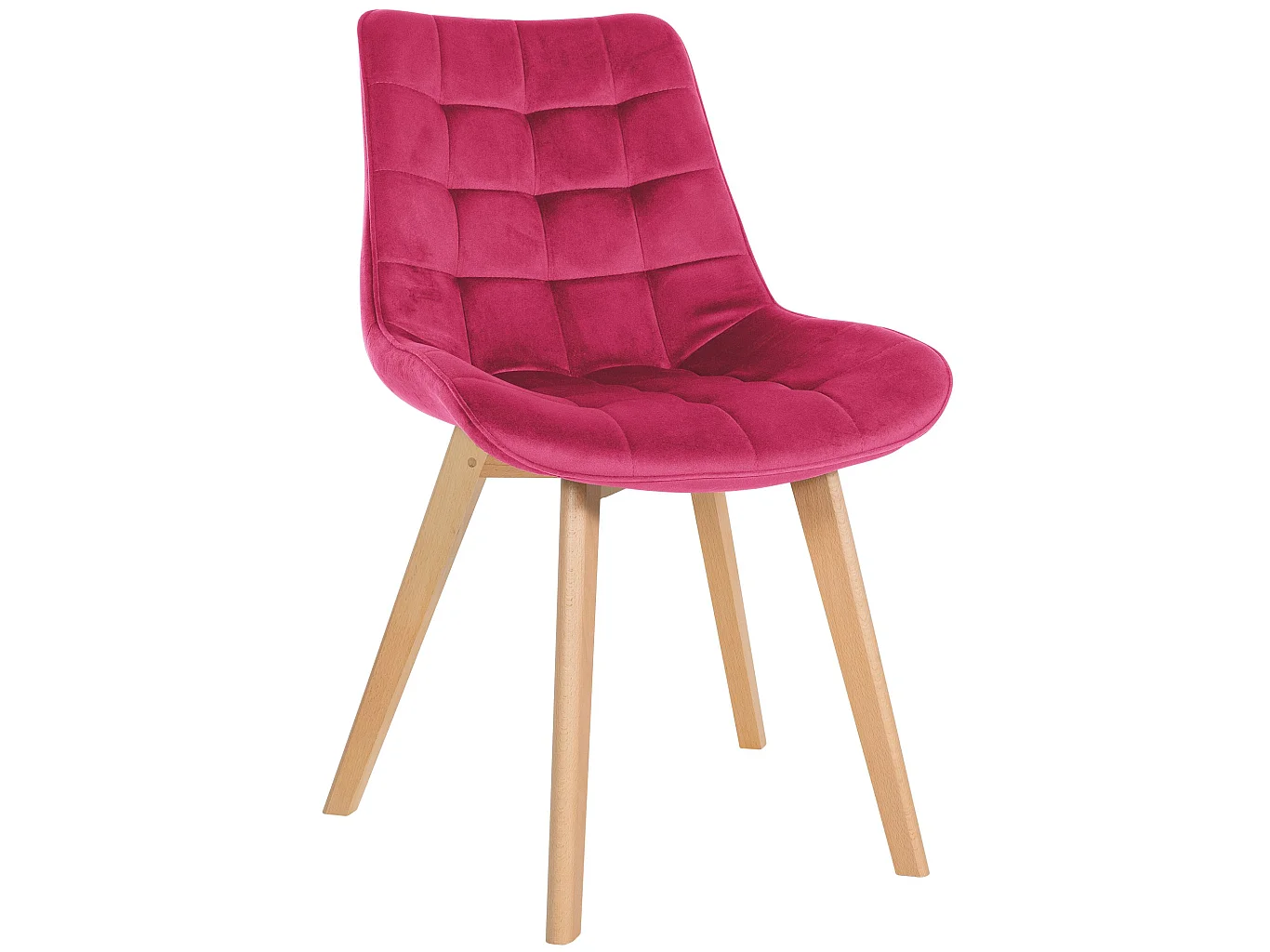 Eetkamerstoelen - Fluweel & zwart - rood - Brook