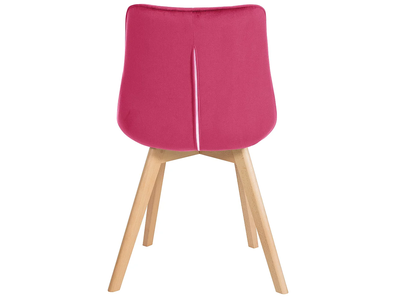 chaise salle à manger - Velours & Noir - Rouge - Brook