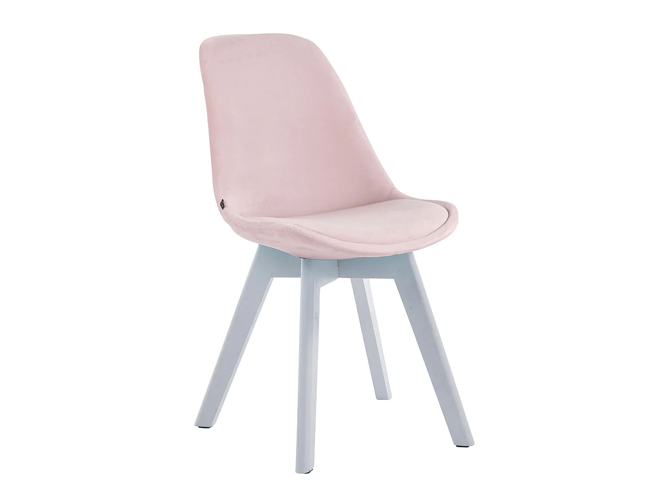 chaise salle à manger - Velours & Blanc - Rose - Borneo