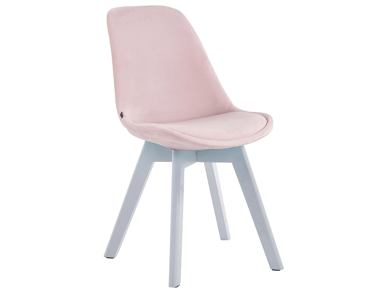 chaise salle à manger - Velours & Blanc - Rose - Borneo