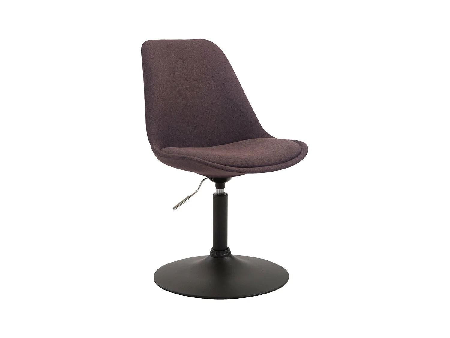 chaise salle à manger - Tissu & Noir - Marron - Maverick