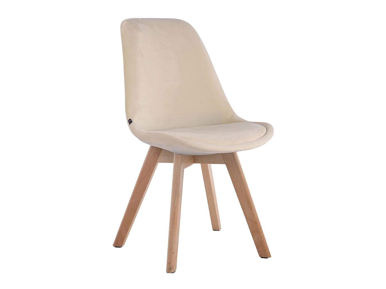 chaise salle à manger - Velours & Nature - Crème - Borneo