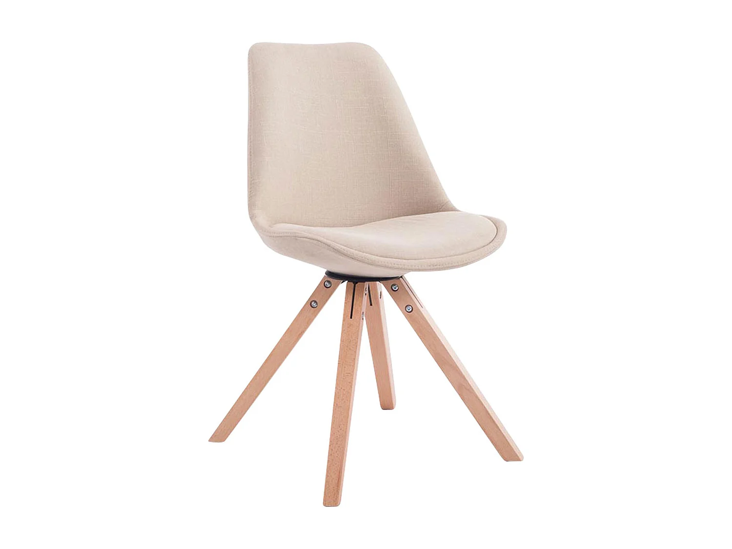 Eetkamerstoelen - Stof & natura - creme - Toulouse