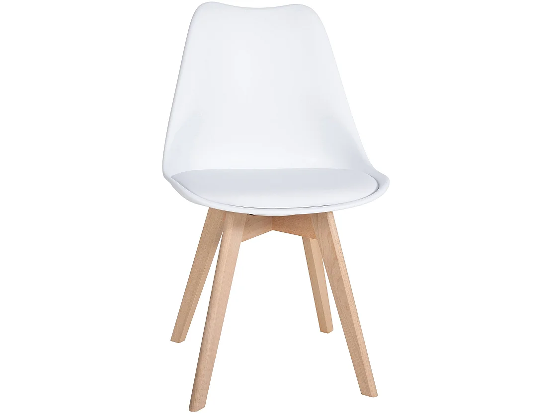 Lot de 6  chaise salle à manger - Plastique - Blanc - Ramsey