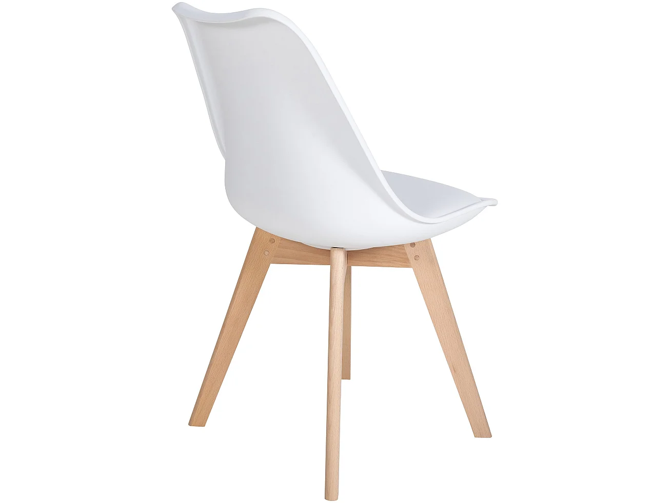 Lot de 6  chaise salle à manger - Plastique - Blanc - Ramsey
