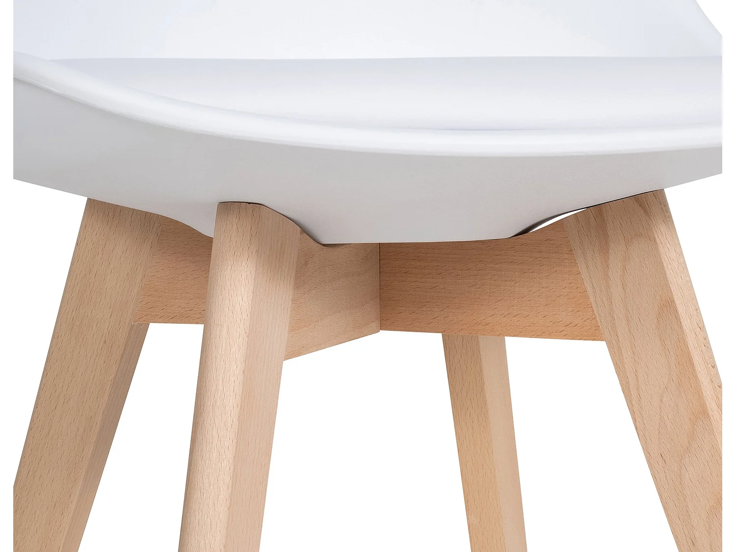 Lot de 6  chaise salle à manger - Plastique - Blanc - Ramsey