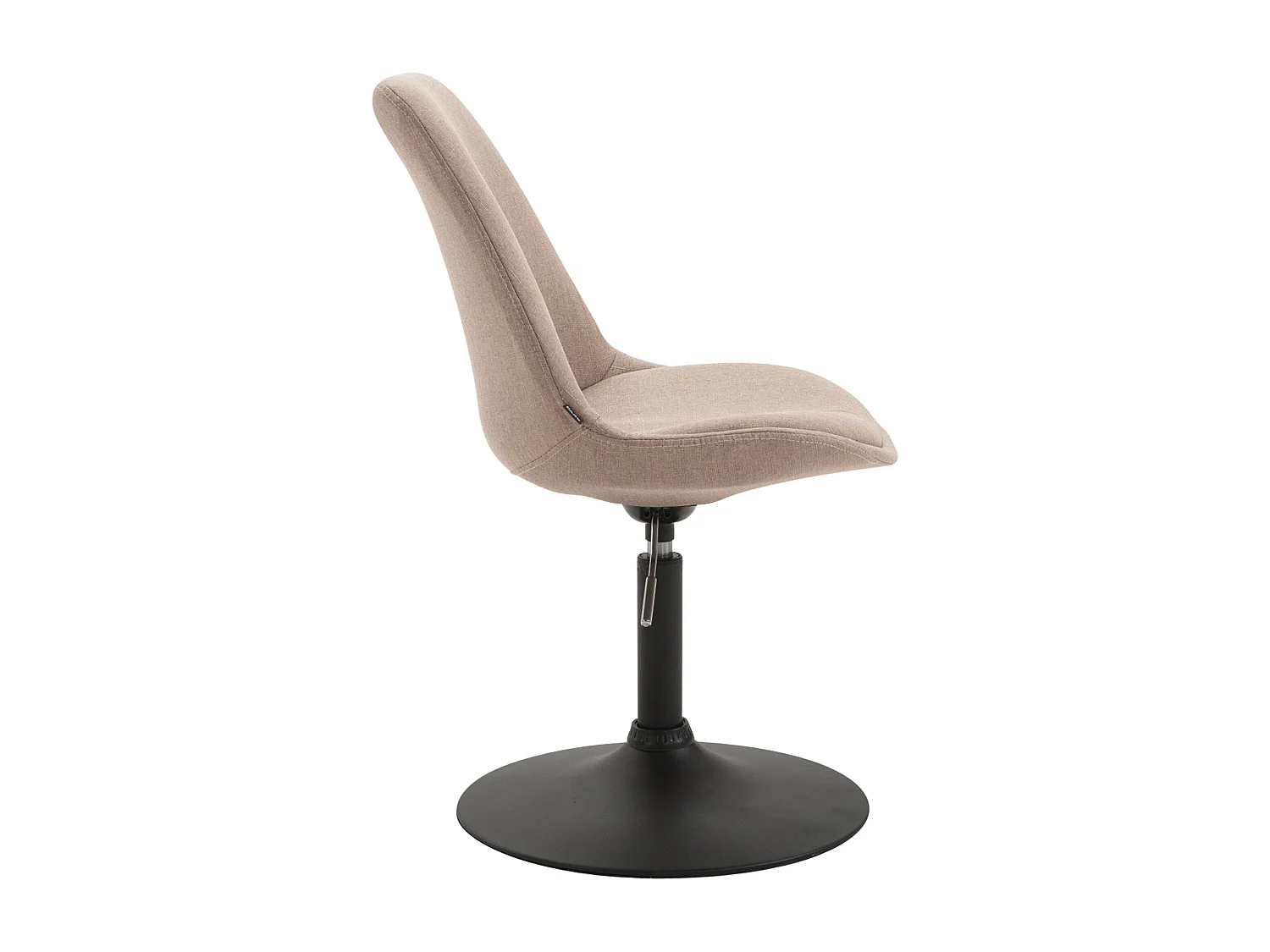 chaise salle à manger - Tissu & Noir - Taupe - Maverick