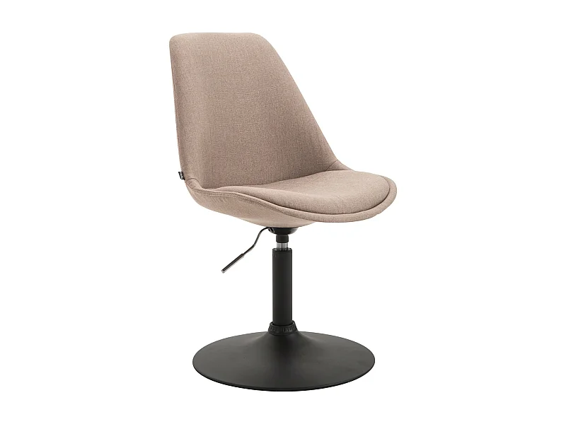 chaise salle à manger - Tissu & Noir - Taupe - Maverick