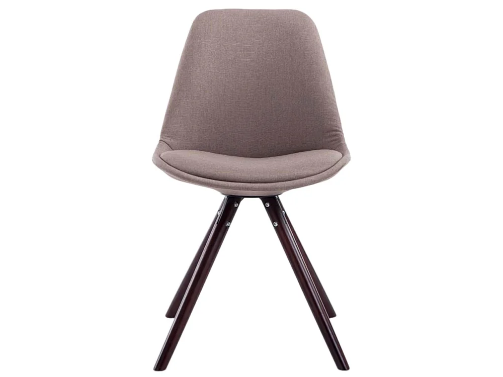 Set van 4  Eetkamerstoelen - Stof & cappuccino - taupe - Toulouse