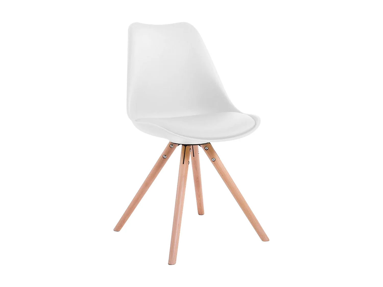 chaise salle à manger - Similicuir & Nature - Blanc - Toulouse