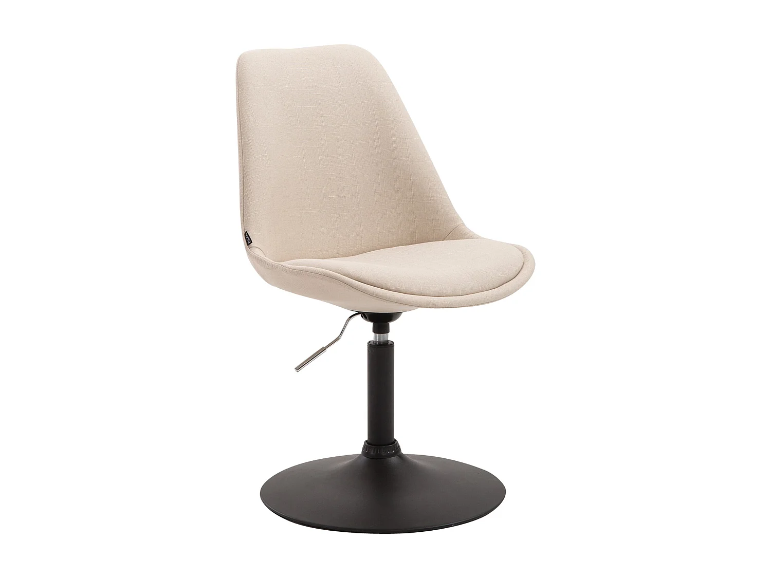 chaise salle à manger - Tissu & Noir - Crème - Maverick