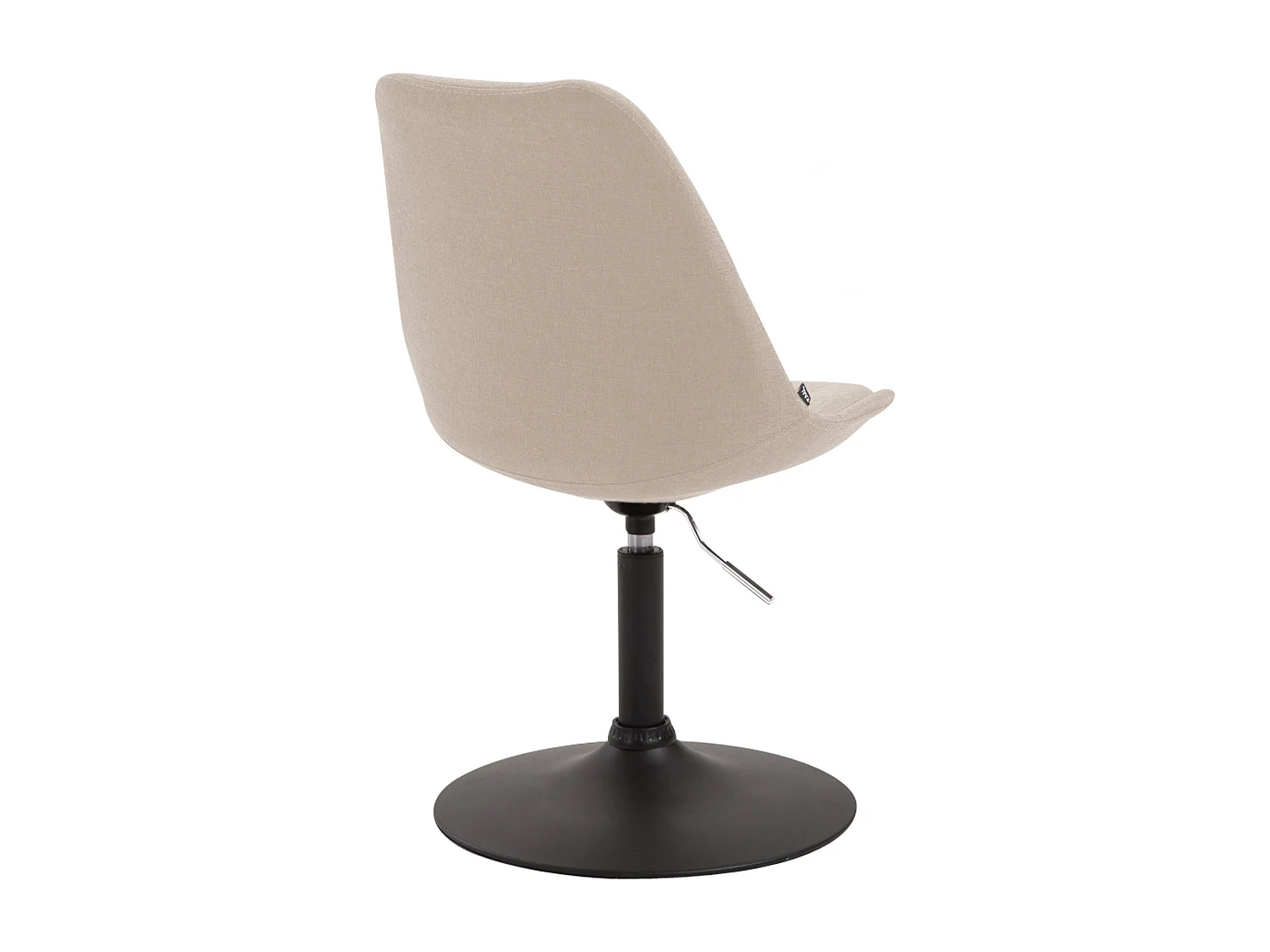 chaise salle à manger - Tissu & Noir - Crème - Maverick