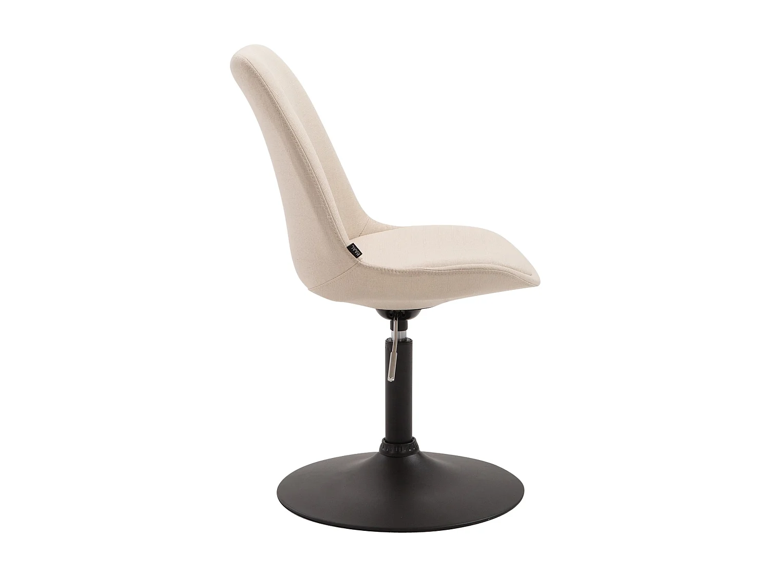 chaise salle à manger - Tissu & Noir - Crème - Maverick