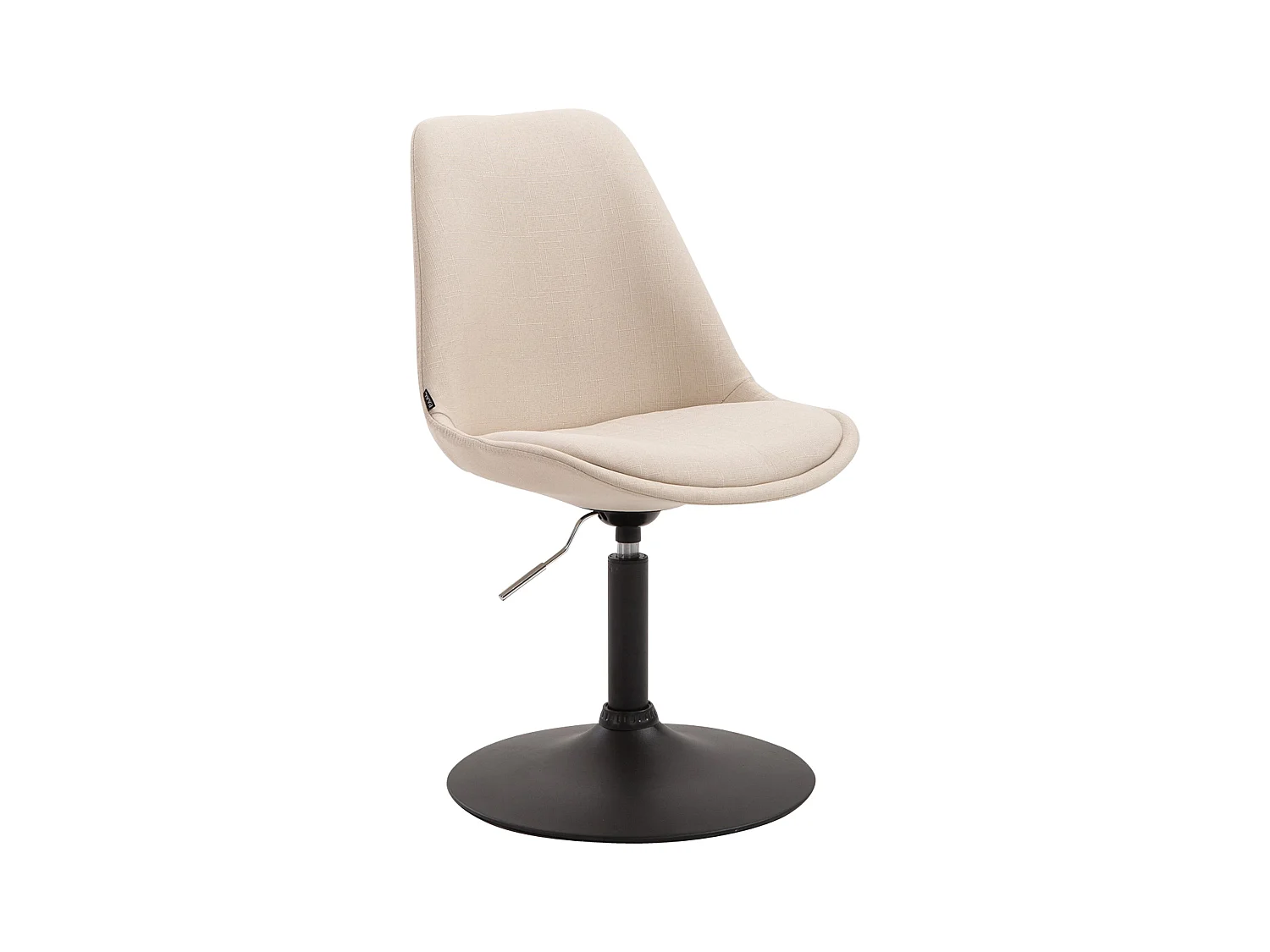 chaise salle à manger - Tissu & Noir - Crème - Maverick