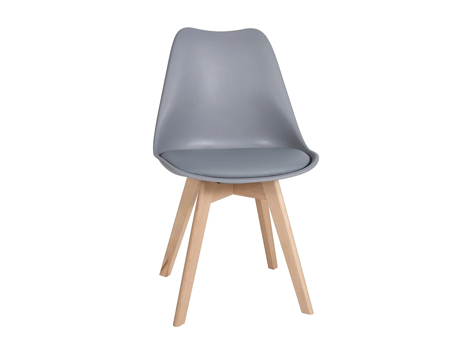 Lot de 6  chaise salle à manger - Plastique - Gris - Ramsey