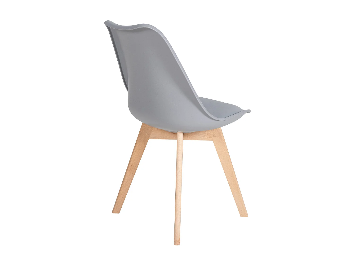 Lot de 6  chaise salle à manger - Plastique - Gris - Ramsey
