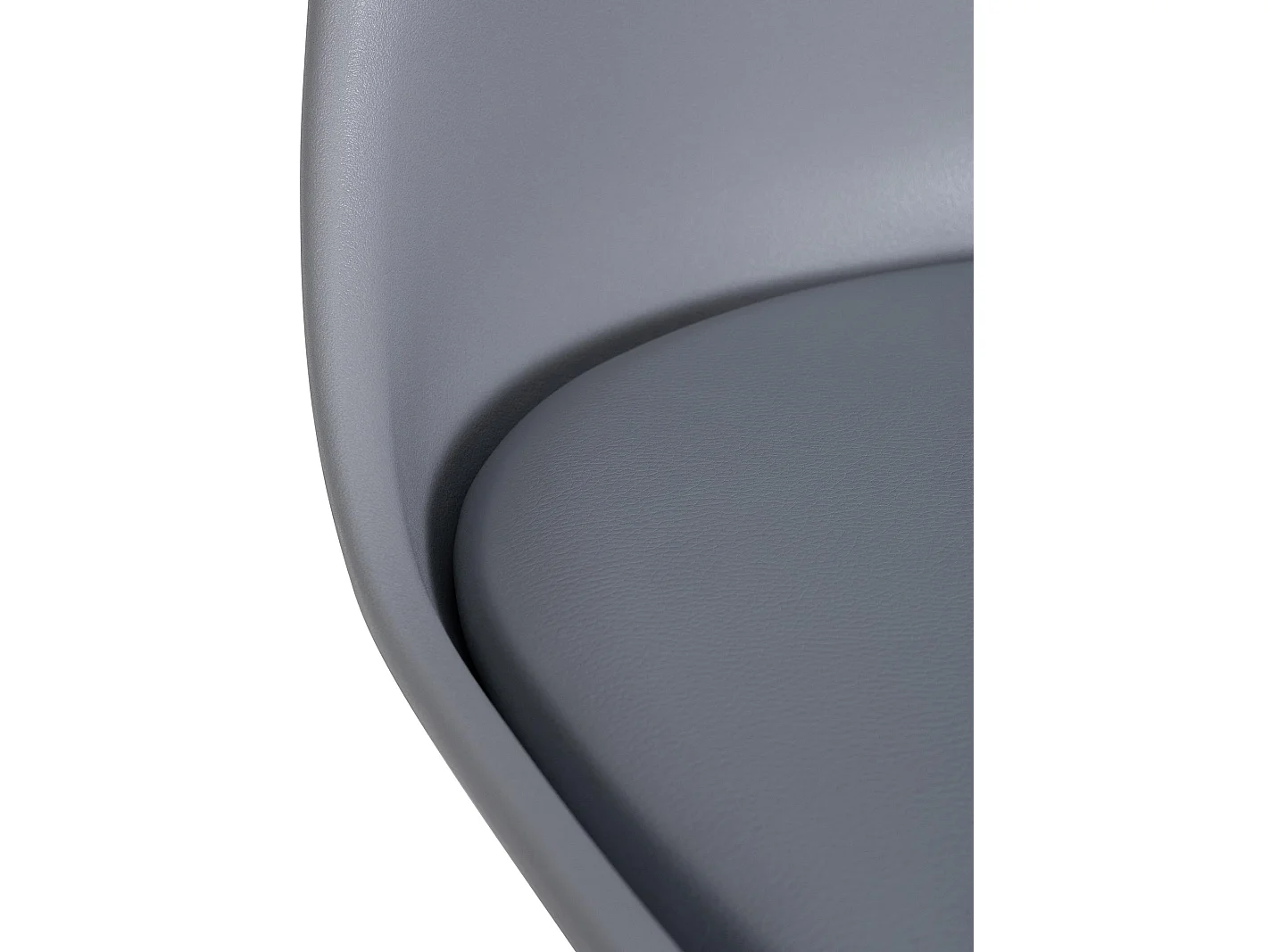 Lot de 6  chaise salle à manger - Plastique - Gris - Ramsey