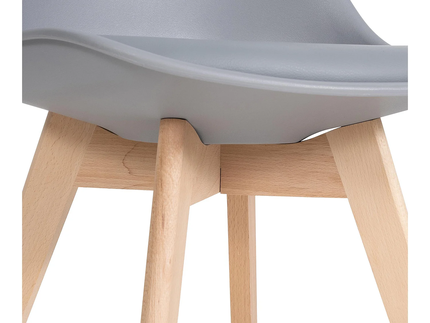 Lot de 6  chaise salle à manger - Plastique - Gris - Ramsey