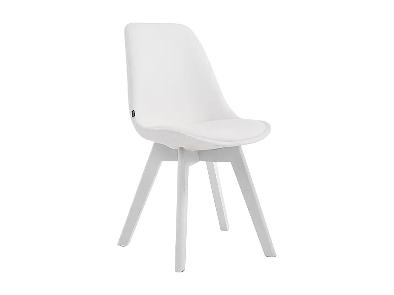 Esszimmerstuhl - Kunstleder & weiß - weiß - Manado