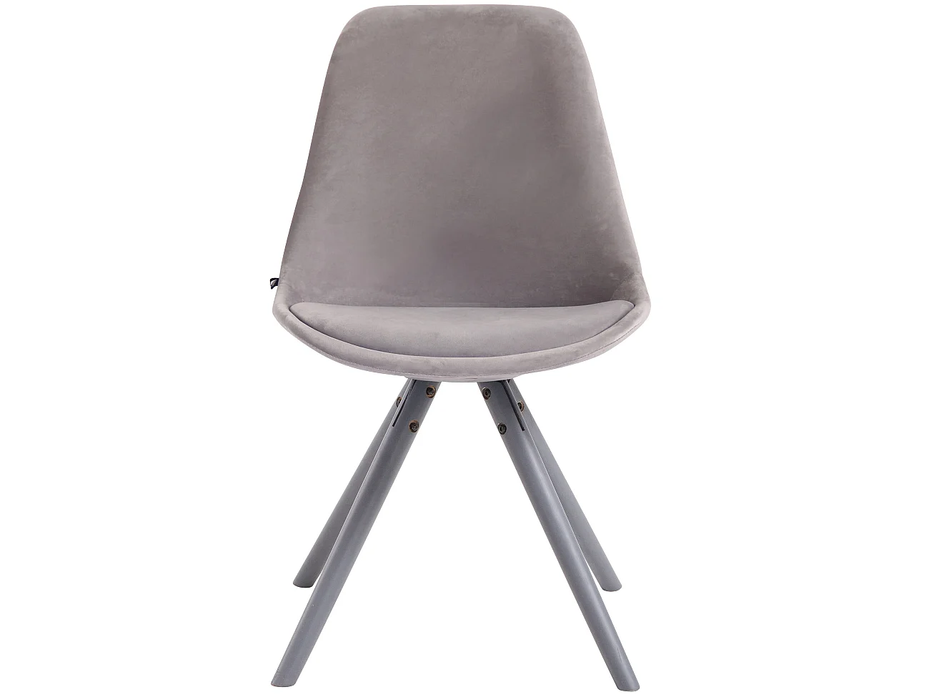 chaise salle à manger - Velours & Gris - Gris - Toulouse