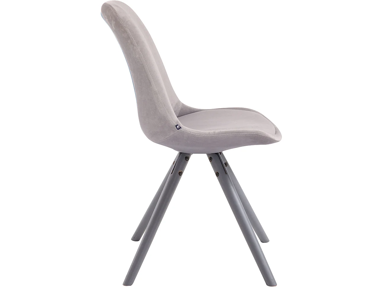 chaise salle à manger - Velours & Gris - Gris - Toulouse