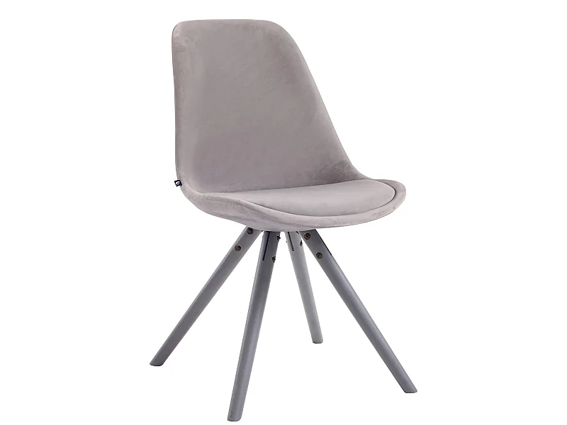 chaise salle à manger - Velours & Gris - Gris - Toulouse