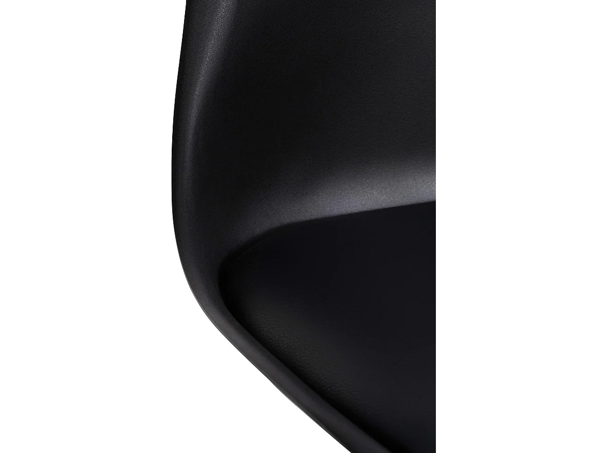 Lot de 6  chaise salle à manger - Plastique - Noir - Ramsey