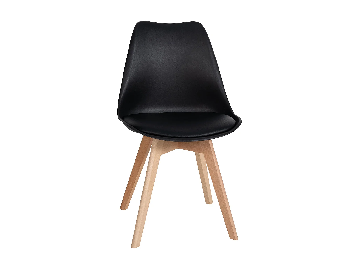 Lot de 6  chaise salle à manger - Plastique - Noir - Ramsey