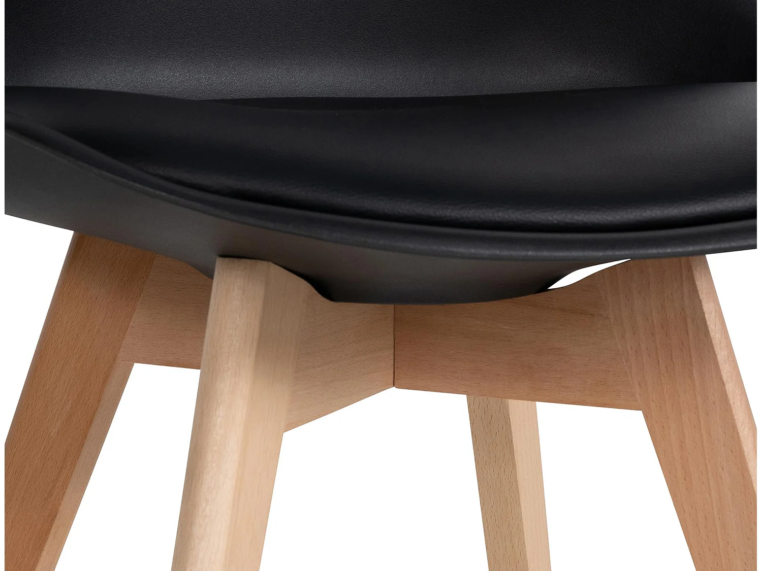 Lot de 6  chaise salle à manger - Plastique - Noir - Ramsey