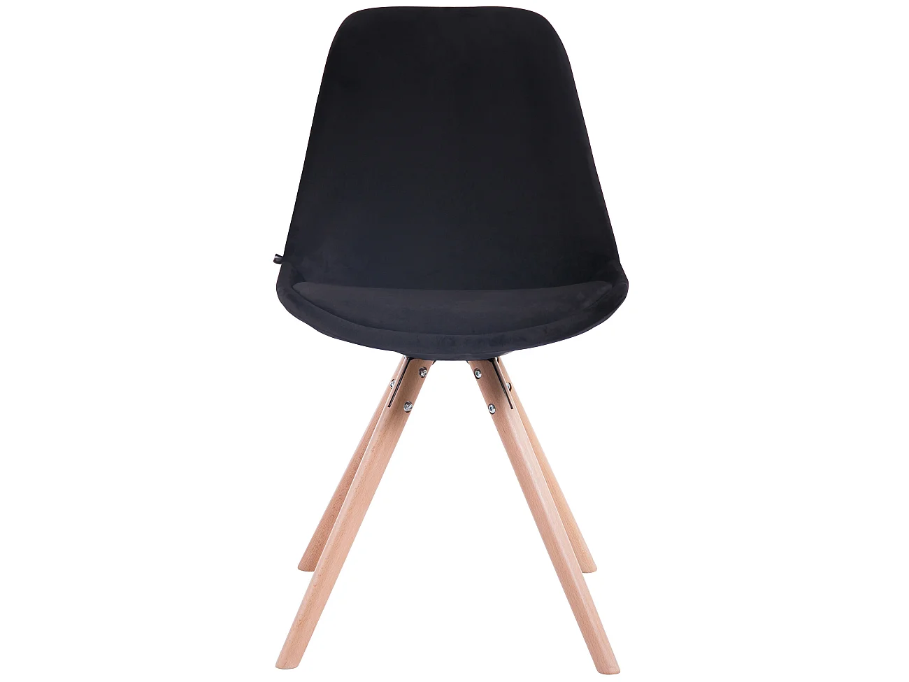 Eetkamerstoelen - Fluweel & natura - zwart - Toulouse