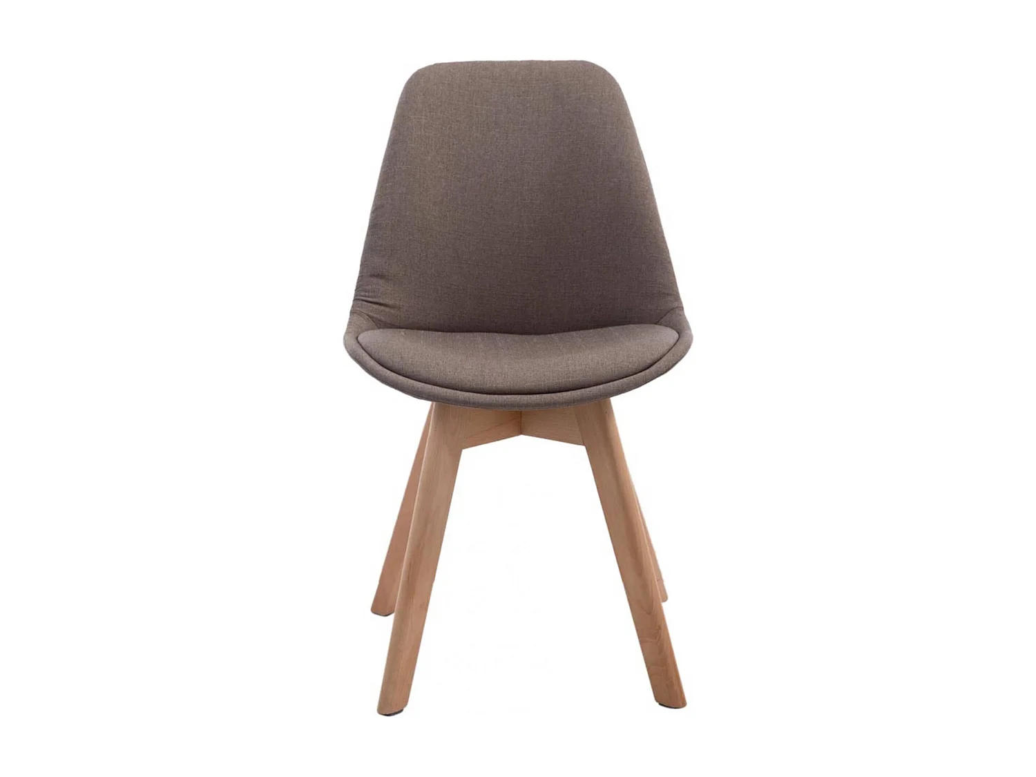 Lot de 4  chaise salle à manger - Tissu & Nature - Taupe - Borneo V2